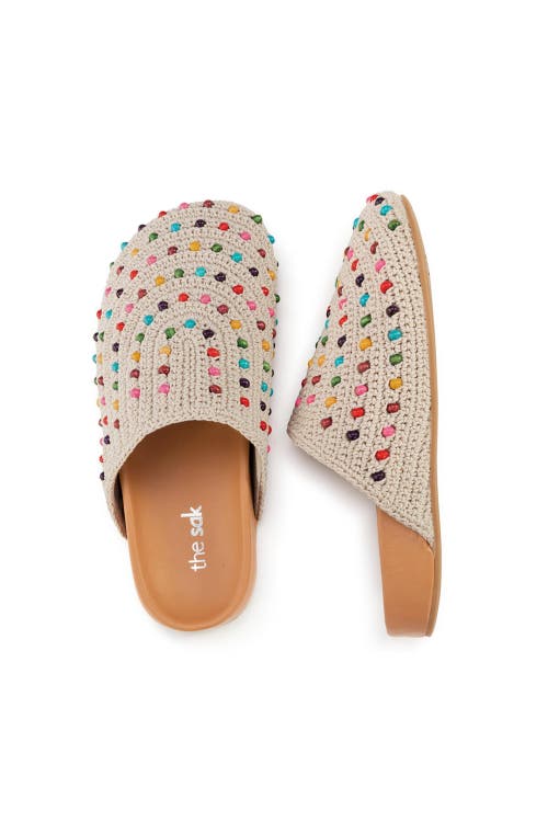 The Sak Bolinas Clog In Ecru Multi Beads