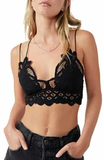 Free People Women's Everyday Lace Longline Bralette, Amber Gold