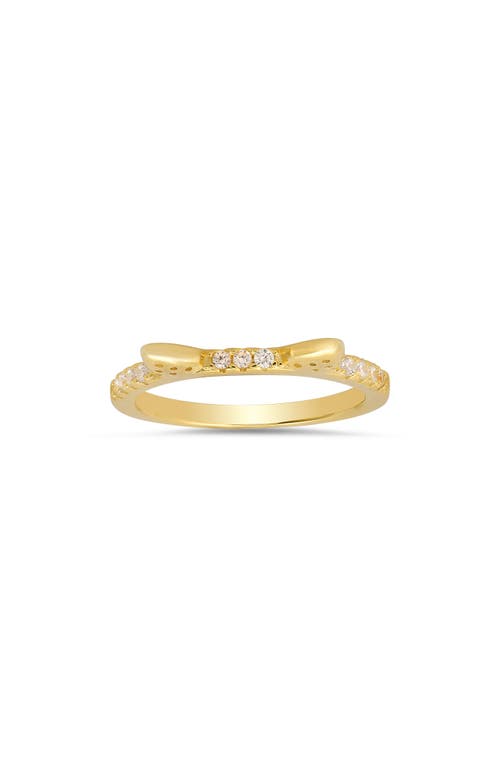 Queen Jewels Cz Pavé Kitty Cat Ring In Gold