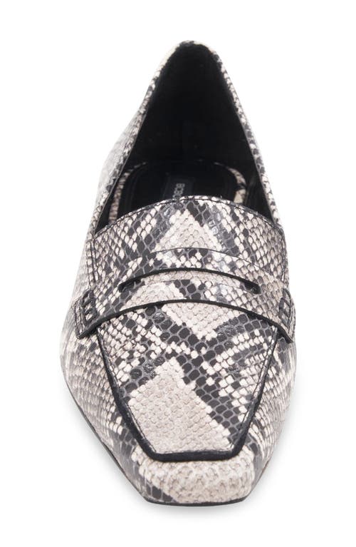 Shop Bcbg Paray Penny Loafer In Natural Snake