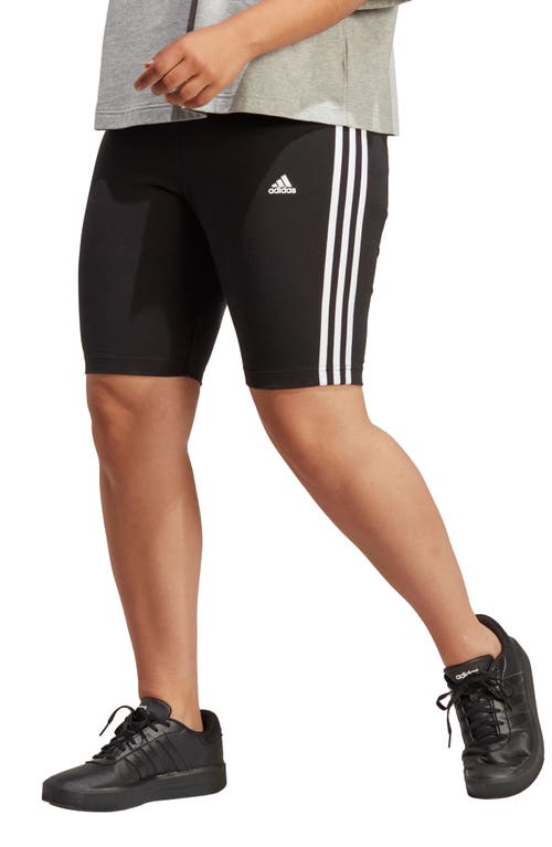 Shop Adidas Originals Adidas 3-strikes Bike Shorts In Black/white