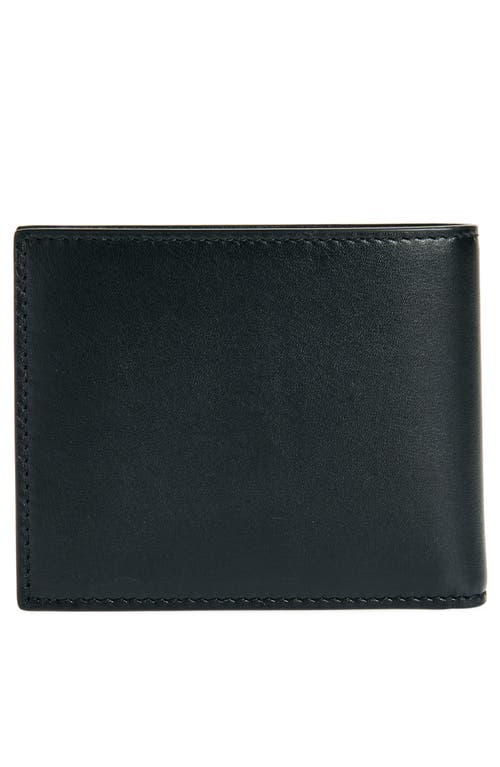 Shop Alexander Mcqueen Leather Bifold Wallet In Black/silver