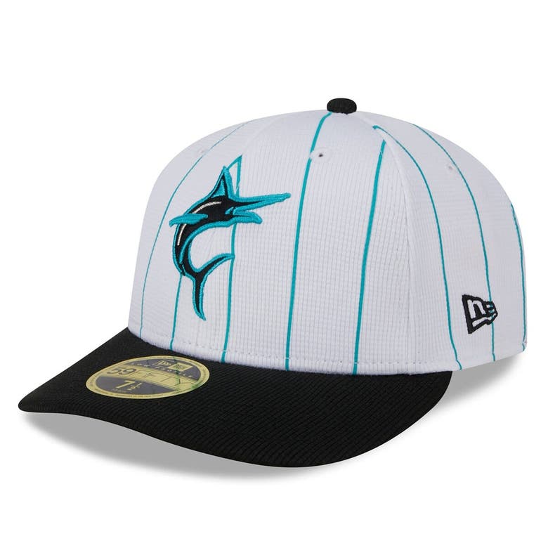 Shop New Era White Miami Marlins 2024 Batting Practice Low Profile 59fifty Fitted Hat