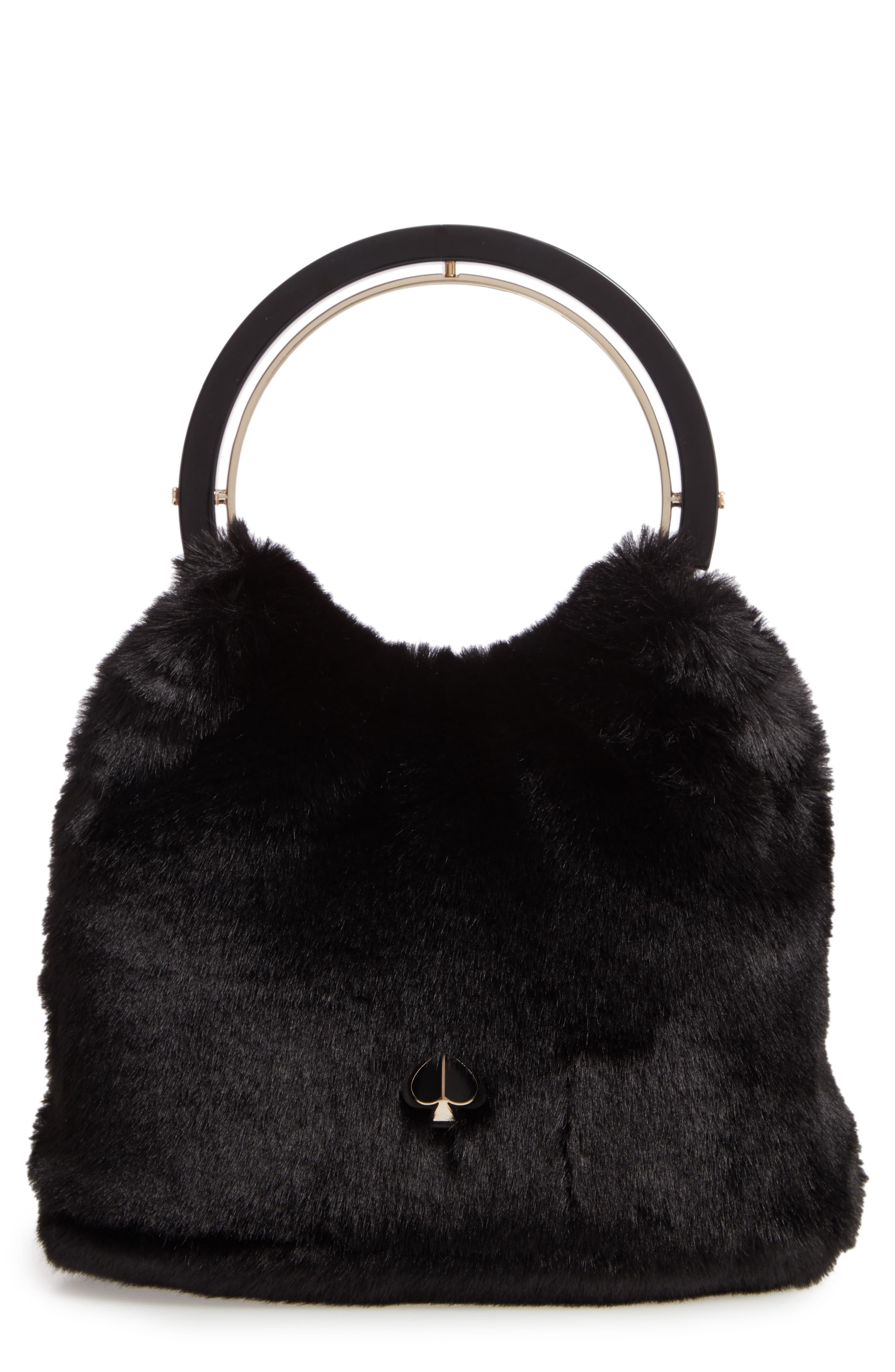 kate spade new york betty faux fur top handle bag Nordstrom