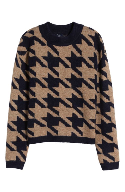 Shop Hatley Carmi Houndstooth Mock Neck Sweater In Blue