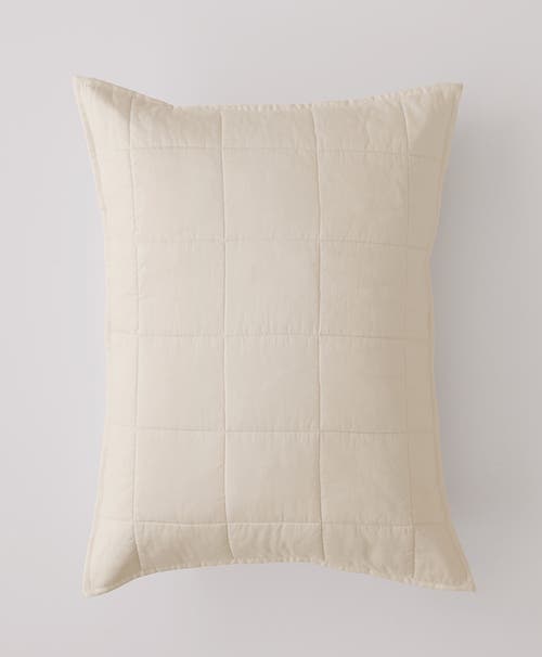 Pact Organic Quilted Sham 2-pack In Sandshell