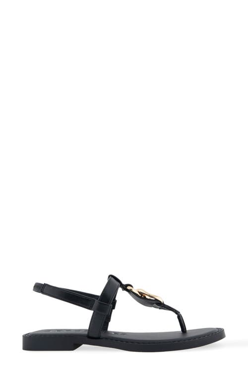 Shop Aerosoles Carmine T-strap Sandal In Black Pu