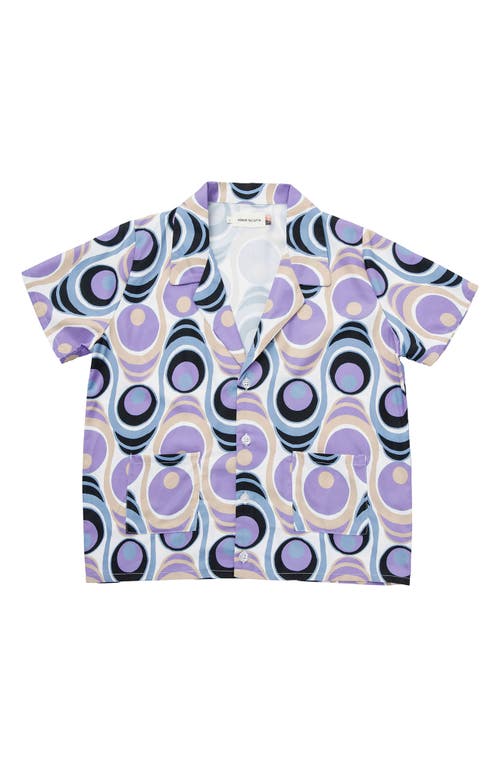 Patch Pocket Camp Shirt in Purple