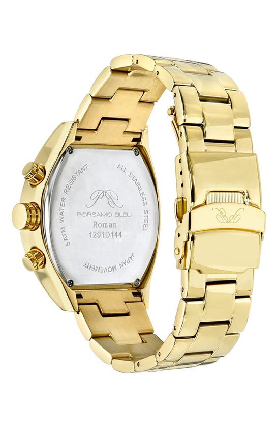 Porsamo Bleu Roman Chronograph Bracelet Watch, 42mm In Gold
