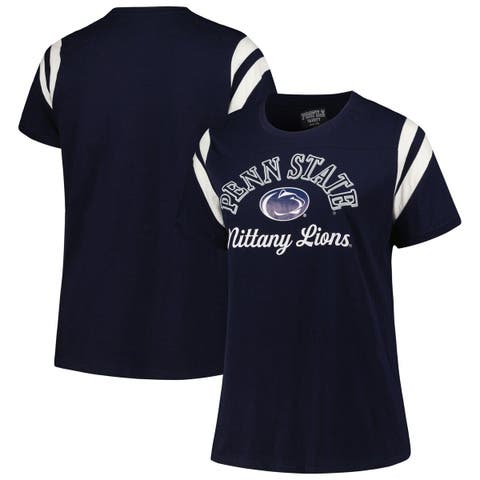 Profile Navy West Virginia Mountaineers Plus Size Striped Tailgate Crew  Neck T-shirt in Blue