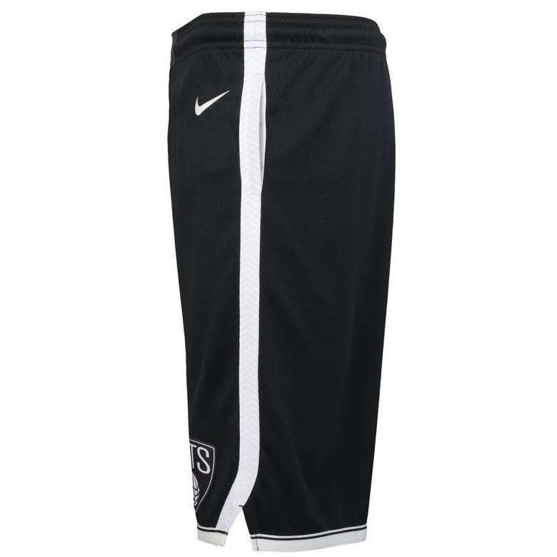 Shop Nike Youth  Black Brooklyn Nets Swingman Performance Shorts – Icon Edition