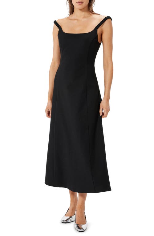 Icon Sleeveless A-Line Midi Dress in Black