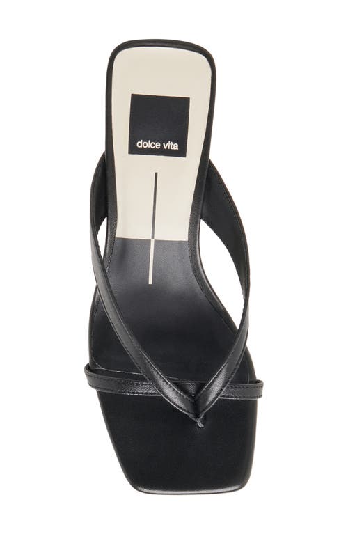 Dolce Vita Brevel Kitten Heel Flip Flop In Onyx Leather