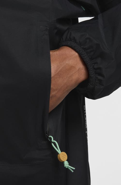 Shop Nike Acg Trail Snacks Storm-fit Adv Quarter Zip Pullover In Black/reflective Silver