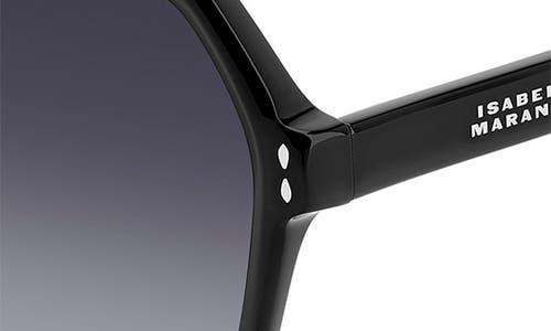 Isabel Marant Gradient Acetate Square Sunglasses In Black/grey Shaded