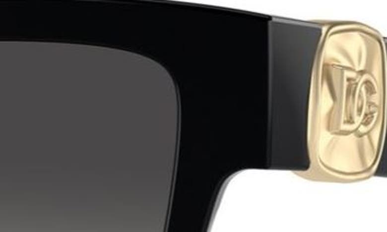 Dolce & Gabbana 54mm Gradient Square Sunglasses In Black