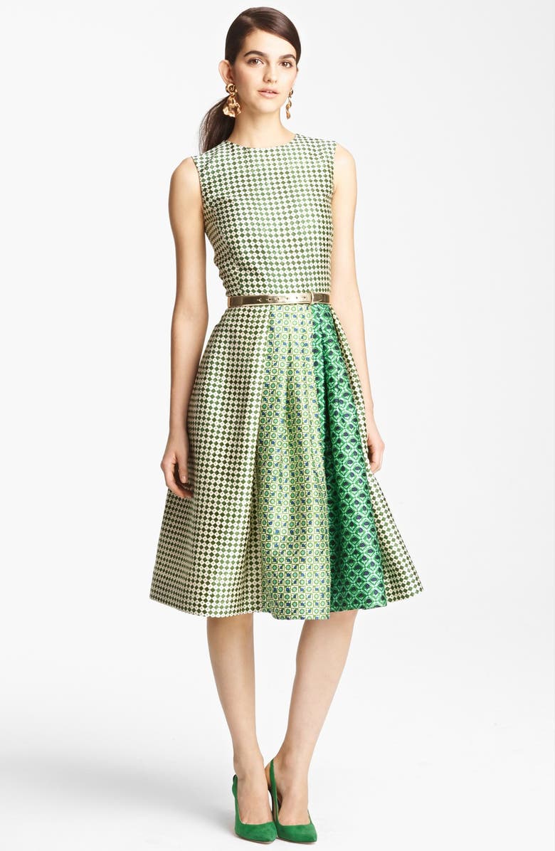 Oscar de la Renta Print Full Skirt Dress | Nordstrom