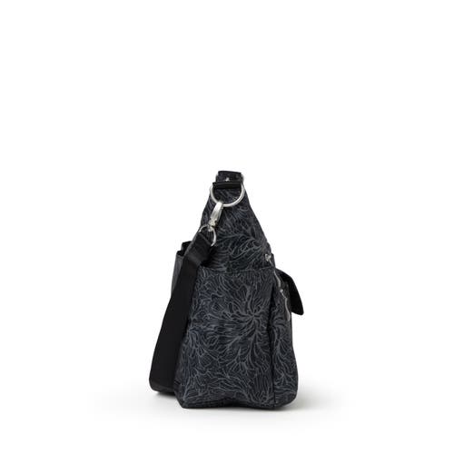 Baggallini Women's Modern Everywhere Hobo Crossbody Bag With Wristlet In Midnight Blossom