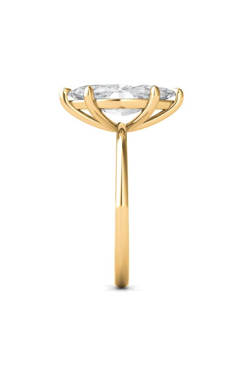 Hautecarat Marquise Cut Lab Created Diamond Ring In 2.50 Ctw 18k Yellow Gold
