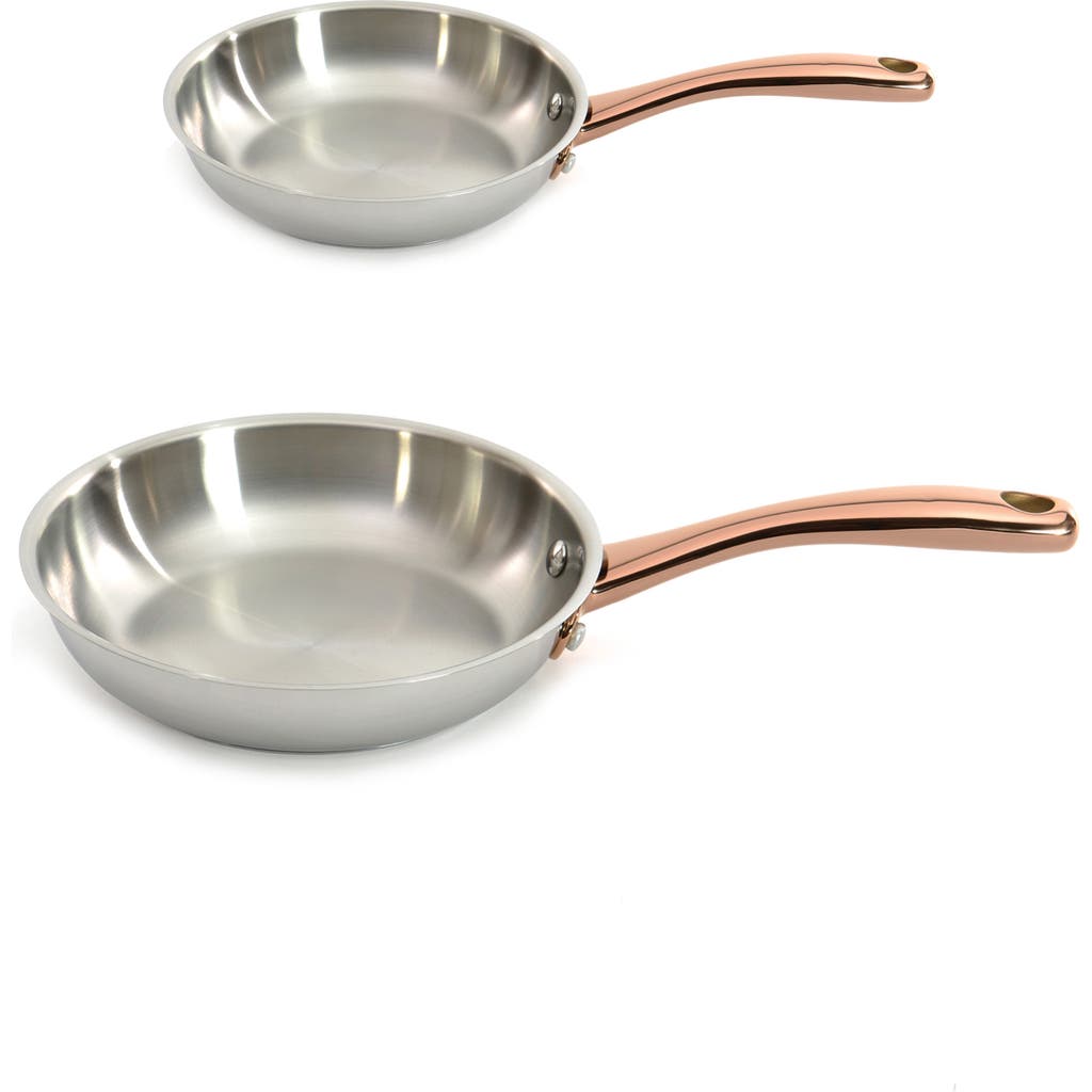 Shop Berghoff Ouro 2-piece Fry Pan Set In Silver