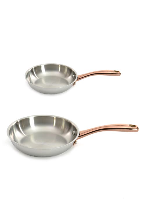 Shop Berghoff Ouro 2-piece Fry Pan Set In Silver