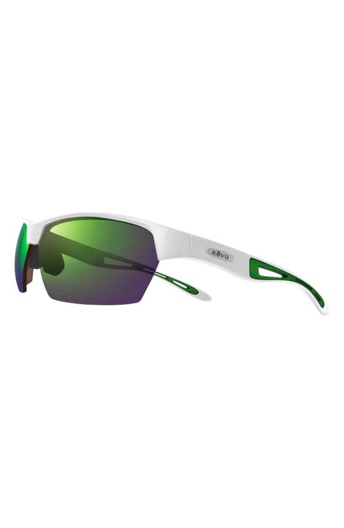 Shop Revo Jett 68mm Square Sunglasses In Matte White Evergreen