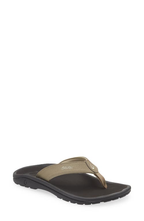 Shop Olukai Ohana Flip Flop In Clay/onyx