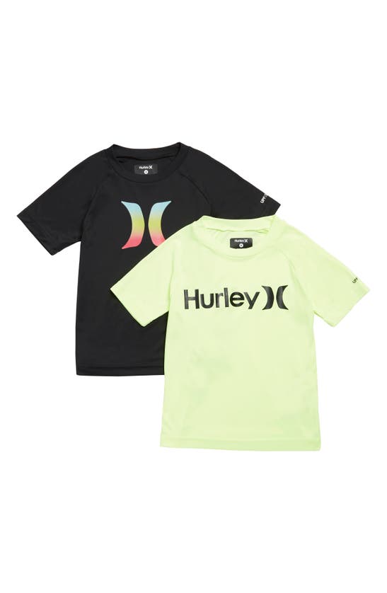 Hurley Kids' Assorted 2-pack T-shirts In Volt Glow