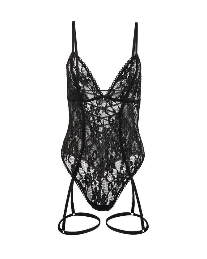 Shop Adore Me Clarisse Bodysuit Lingerie In Black