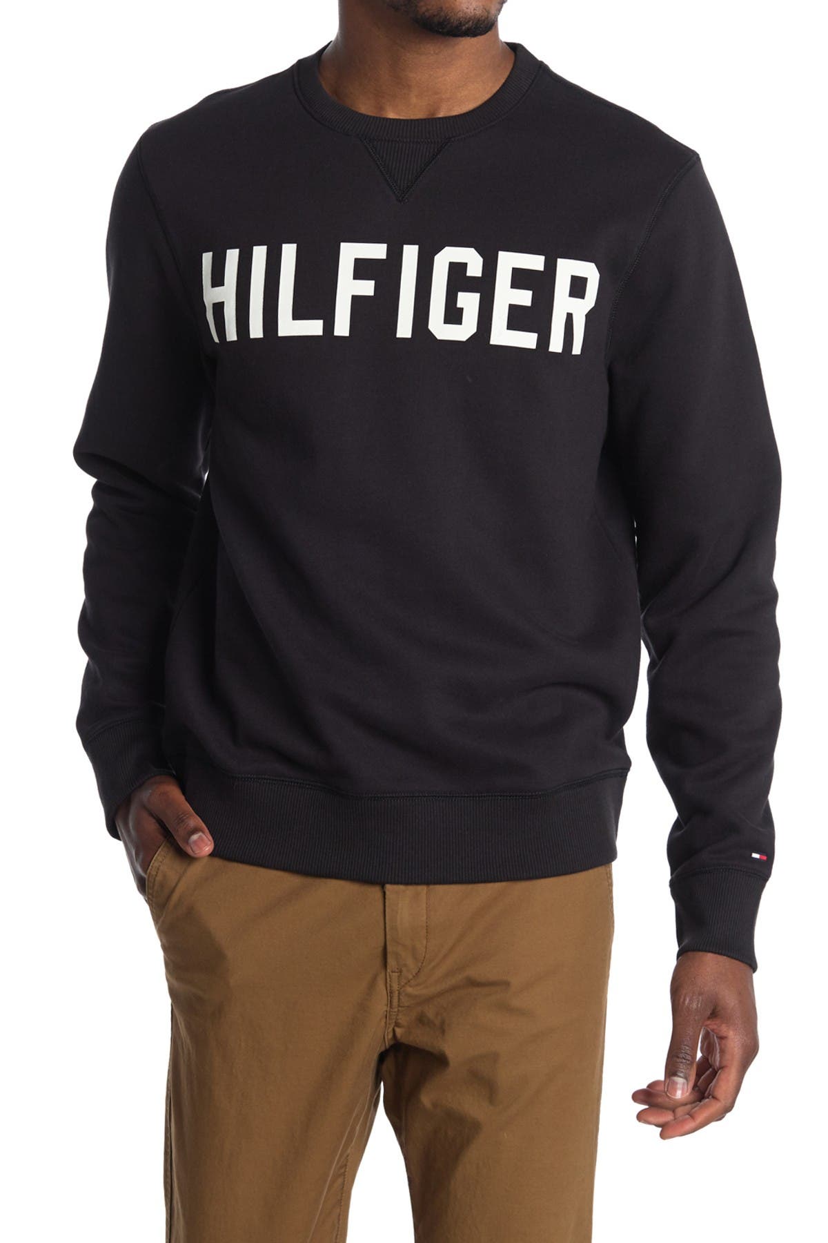 tommy hilfiger black crew neck