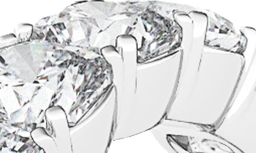 Shop Hautecarat Cushion Cut Lab Created Diamond Eternity Ring In White Gold