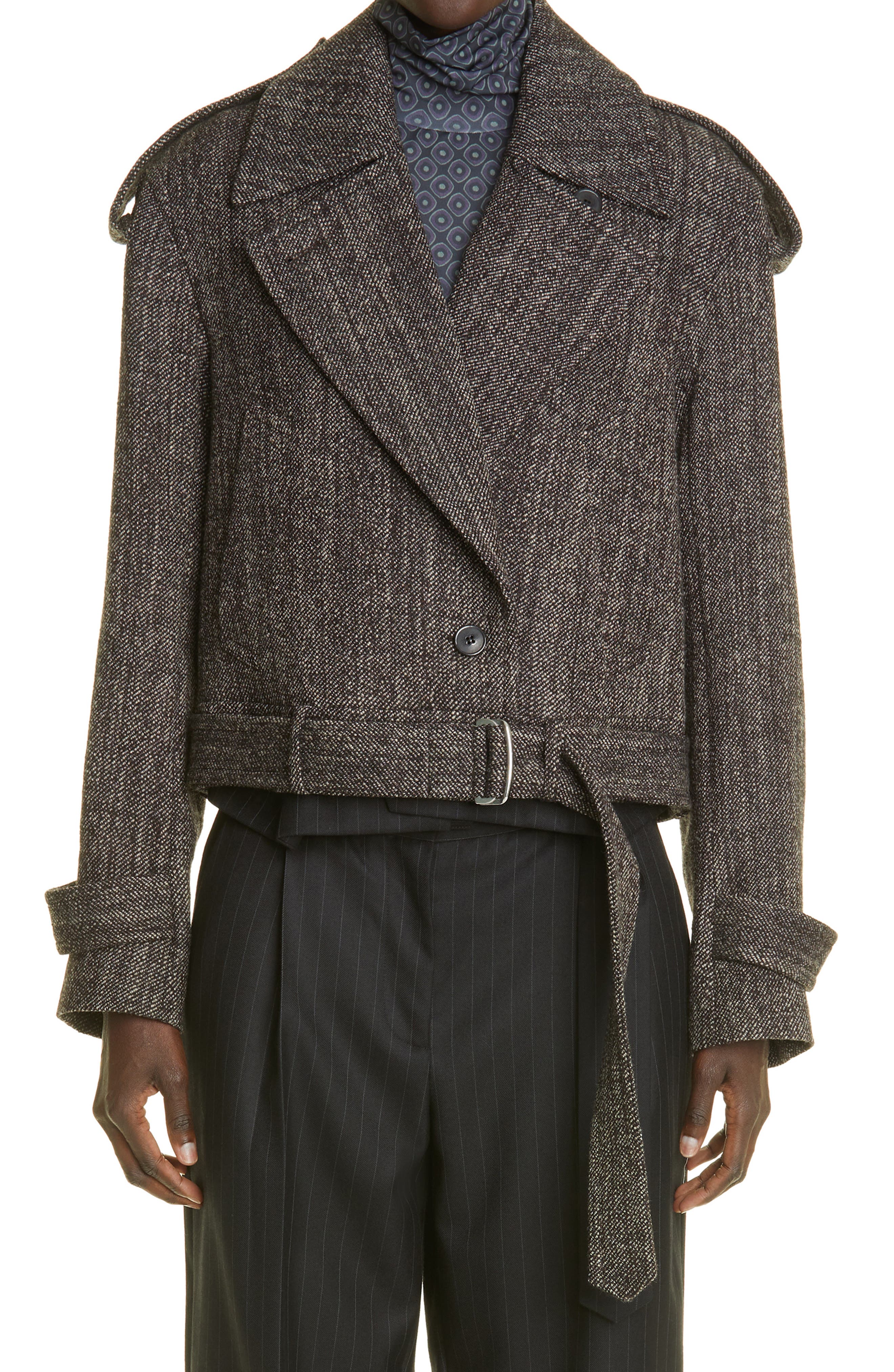 cropped wool coat