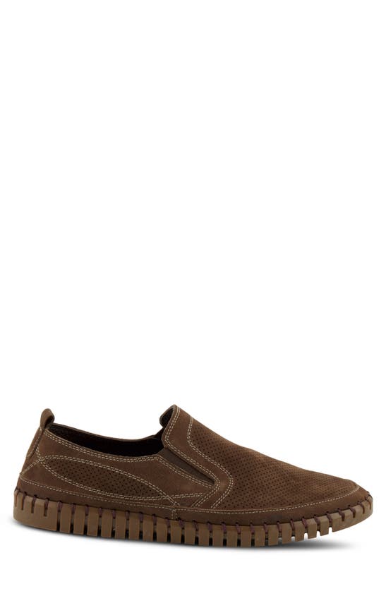 Spring Step Mateo Slip-on Sneaker In Brown Nubuck