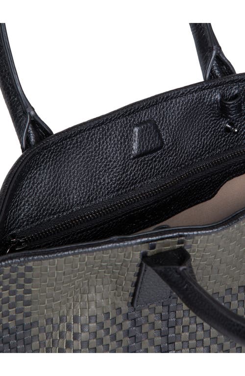 AKRIS AKRIS SMALL AI PLAID WOVEN LEATHER CONVERTIBLE TOTE