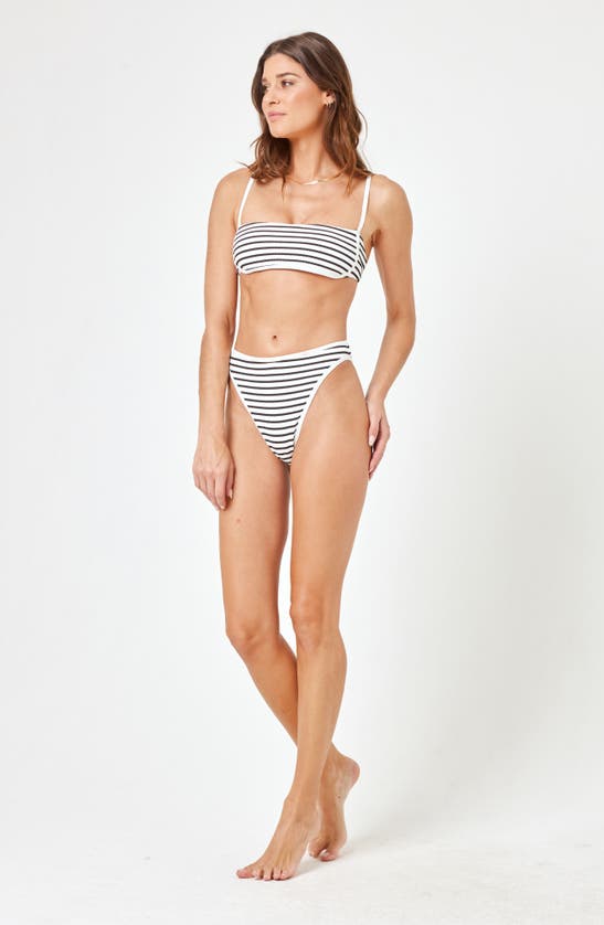 Shop L*space Nora Stripe Bitsy Bikini Bottoms In Sail Alng Strpe