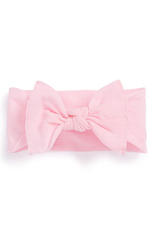 Baby Bling Knotted Bow Headband in Pink at Nordstrom