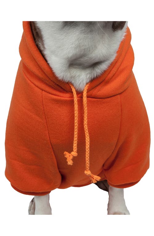 Pet Life Fashion Plush Cotton Hoodie In Orange