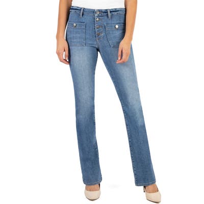 Kut From The Kloth Stella High Waist Flare Jeans, Blue
