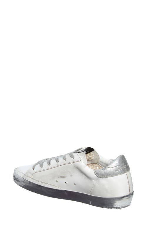 Shop Golden Goose Super-star Sneaker In White/silver/ice