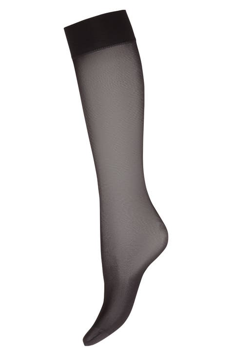 WOLFORD SATIN TOUCH 20 STAY UP, Black Women's Socks & Tights