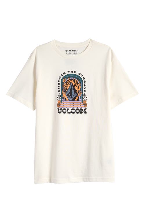 Shop Volcom Kids' Sacred Cotton Graphic T-shirt In Off White