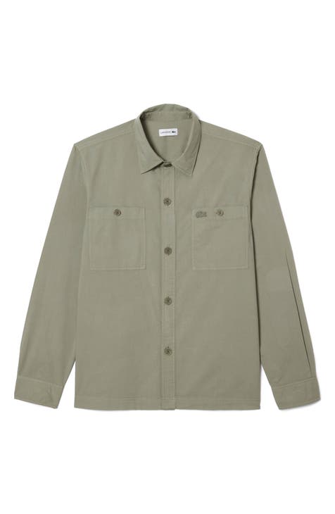 Men’s Lacoste Button shops Down Camo Overshirt