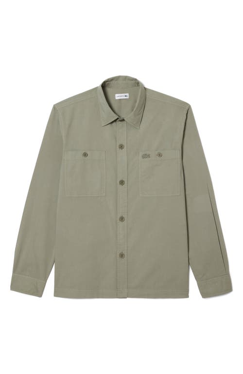 Lacoste Cotton Button-Up Overshirt Eco at Nordstrom,