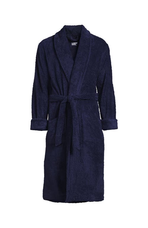 LANDS' END LANDS' END CALF LENGTH TURKISH TERRY ROBE