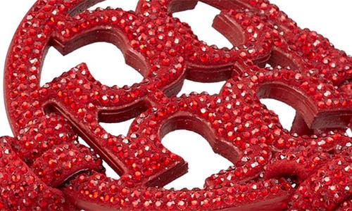 Tory Burch Miller Knotted Pavé Sandal In Ruby