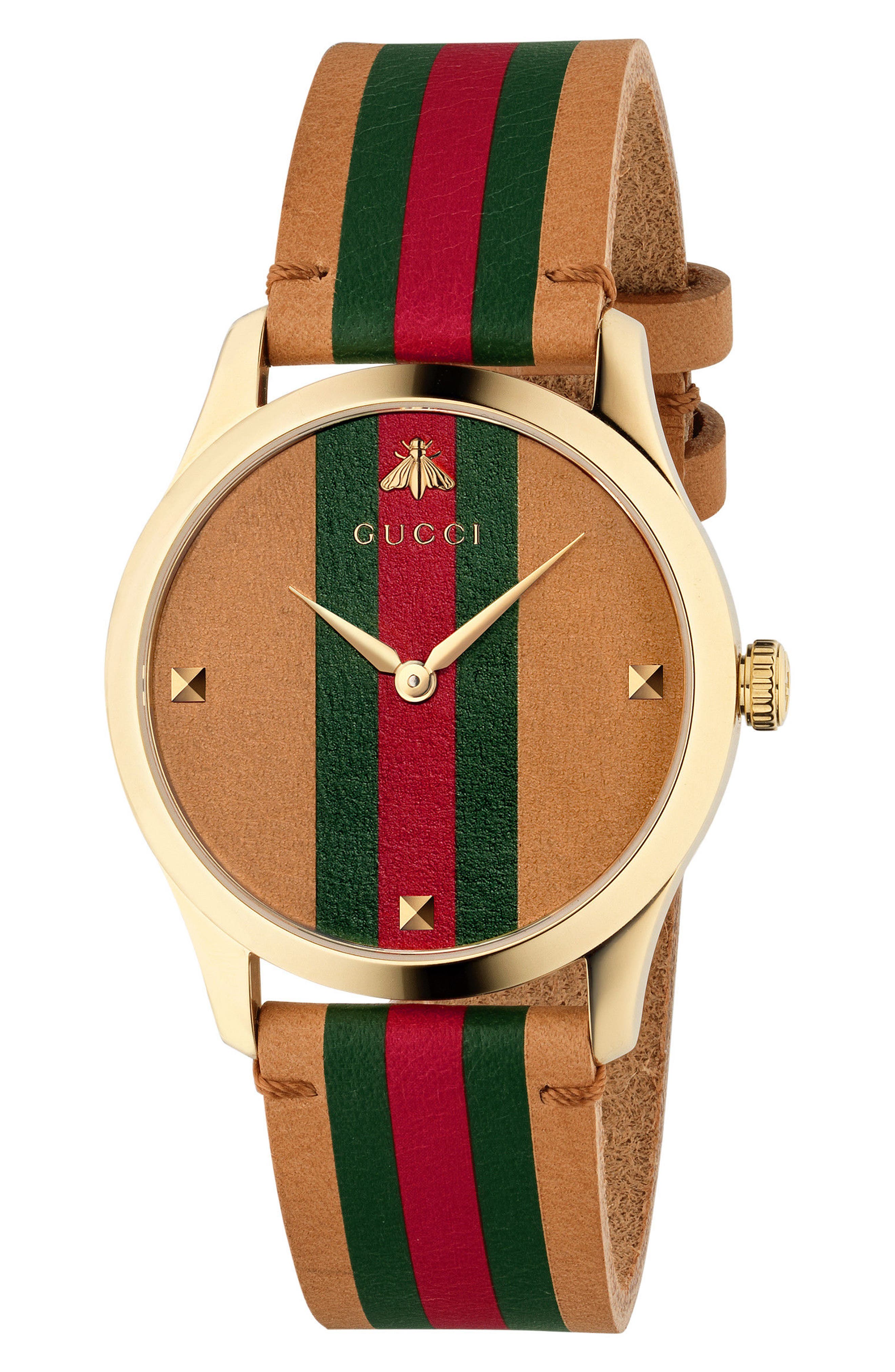 gucci men's leather watches