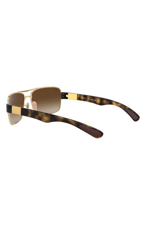Ray Ban Ray-ban 61mm Gradient Square Sunglasses In Arista/brown Gradient
