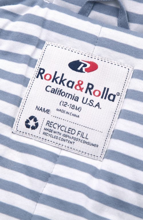 Shop Rokka&rolla Baby Lightweight Jacket With Snap Storm Placket In Blue