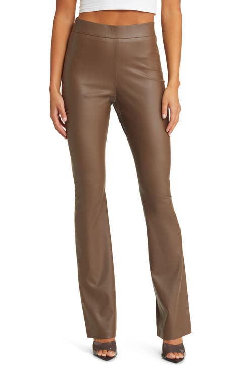 ONLY ONLMARTHA MID FLARED PANTS - Trousers - toffee/brown - Zalando.de