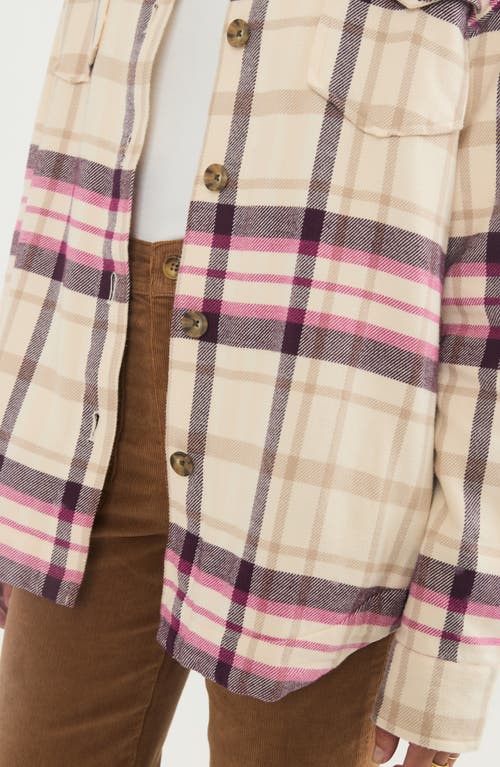 Marine Layer Flannel Shacket In Warm Plaid